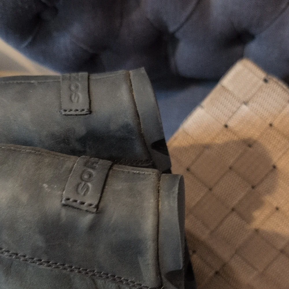 Sorel Black Lace-Up Wedge Boots - Picture 11 of 12